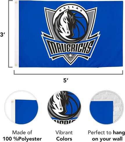 Desert Cactus Dallas Mavericks Flag NBA 100% Polyester Indoor Outdoor 3x5 feet National Basketball Association Team Flags (Flag #2) in Saudi Arabia