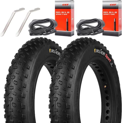 2 حزمة 20x4.0 26x4.0 بوصة مجموعة استبدال إطارات الدراجة السميكة - إطارات دراجات كهربائية قابلة للطي شديدة التحمل مع أنابيب وأذرع إضافية لمغامرات الجبال والثلوج الواسعة in Kuwait