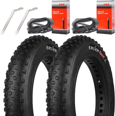 2 حزمة 20x4.0 26x4.0 بوصة مجموعة استبدال إطارات الدراجة السميكة - إطارات دراجات كهربائية قابلة للطي شديدة التحمل مع أنابيب وأذرع إضافية لمغامرات الجبال والثلوج الواسعة in Kuwait