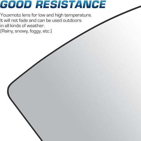استبدال زجاج مرآة Youxmoto الجانب الأيمن للركاب 2014-2021 مناسب لـ Ram Promaster 1500 2500 3500 زجاج مرآة علوي محدب مع حامل خلفي، مناسب CH1321376 in Saudi Arabia