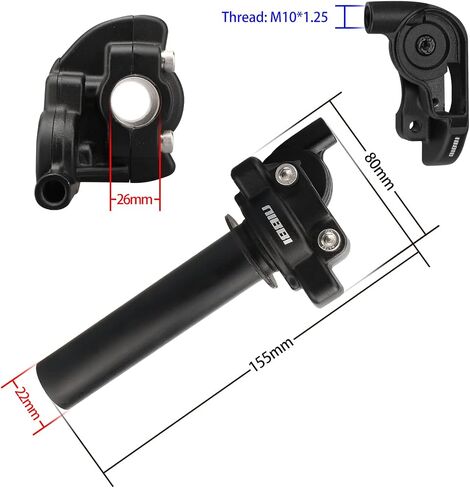 nibbi 7/8inch Motorcycle High Sensitivity Throttle Tube, Short Stroke Torsion Throttle, Throttle Assembly Suitable for Mini Bike Off-Road Vehicle in Saudi Arabia