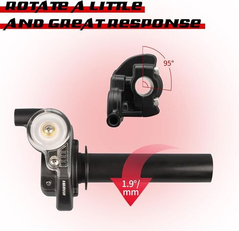 nibbi 7/8inch Motorcycle High Sensitivity Throttle Tube, Short Stroke Torsion Throttle, Throttle Assembly Suitable for Mini Bike Off-Road Vehicle in Saudi Arabia
