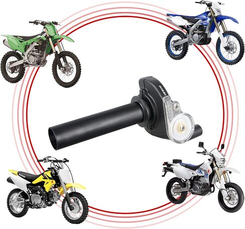 nibbi 7/8inch Motorcycle High Sensitivity Throttle Tube, Short Stroke Torsion Throttle, Throttle Assembly Suitable for Mini Bike Off-Road Vehicle in Saudi Arabia