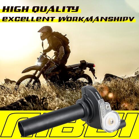 nibbi 7/8inch Motorcycle High Sensitivity Throttle Tube, Short Stroke Torsion Throttle, Throttle Assembly Suitable for Mini Bike Off-Road Vehicle in Saudi Arabia