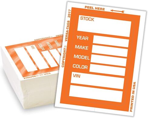 Versa-Tags ملصقات مخزون تاجر السيارات تصميم محسّن 100 ملصق نافذة المخزون الأزرق ملصقات نافذة تاجر السيارات ملصقات الزجاج الأمامي Kleer-bak مطبوعة في الولايات المتحدة الأمريكية 3 بوصة × 4 بوصة in Kuwait