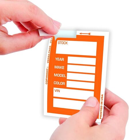 Versa-Tags ملصقات مخزون تاجر السيارات تصميم محسّن 100 ملصق نافذة المخزون الأزرق ملصقات نافذة تاجر السيارات ملصقات الزجاج الأمامي Kleer-bak مطبوعة في الولايات المتحدة الأمريكية 3 بوصة × 4 بوصة in Kuwait