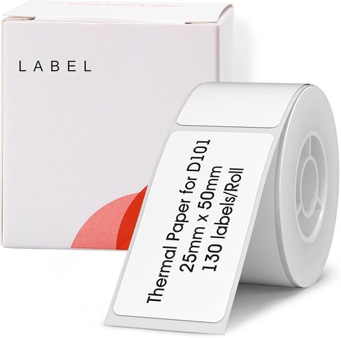 NIIMBOT D101 Labels, 0.79'' x 1.57'' (20x40mm) Thermal Sticker Label, Waterproof, Oil-Proof and Tear-Proof Self-Adhesive Barcode Labels for NIIMBOT D101 Label Maker, 1 Roll of 155 Papers(Clear) in Saudi Arabia