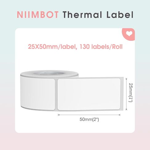 NIIMBOT D101 Labels, 0.79'' x 1.57'' (20x40mm) Thermal Sticker Label, Waterproof, Oil-Proof and Tear-Proof Self-Adhesive Barcode Labels for NIIMBOT D101 Label Maker, 1 Roll of 155 Papers(Clear) in Saudi Arabia