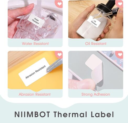 NIIMBOT D101 Labels, 0.79'' x 1.57'' (20x40mm) Thermal Sticker Label, Waterproof, Oil-Proof and Tear-Proof Self-Adhesive Barcode Labels for NIIMBOT D101 Label Maker, 1 Roll of 155 Papers(Clear) in Saudi Arabia