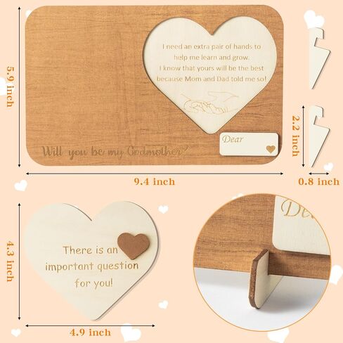 CJiangpo Will You Be My Godfather Proposal Gifts Wooden Godfather Picture Frame from Godchild Unique God Father’s Proposal Gift Ideas New Godfather Announcement Photo Frame Father’s Day Birthday Gift in Saudi Arabia