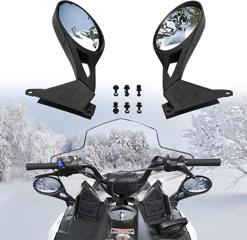 مجموعة مرآة الرؤية الخلفية A & UTV PRO لسيارة Polaris Snowmobile، غطاء محرك السيارة القابل للطي القابل للتعديل، ملحقات المرايا الجانبية المحدبة للرؤية الخلفية، استبدال OEM #2877803، قطعتان in Saudi Arabia