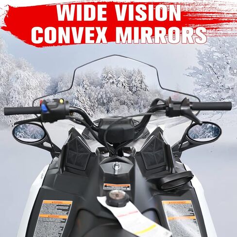 مجموعة مرآة الرؤية الخلفية A & UTV PRO لسيارة Polaris Snowmobile، غطاء محرك السيارة القابل للطي القابل للتعديل، ملحقات المرايا الجانبية المحدبة للرؤية الخلفية، استبدال OEM #2877803، قطعتان in Saudi Arabia