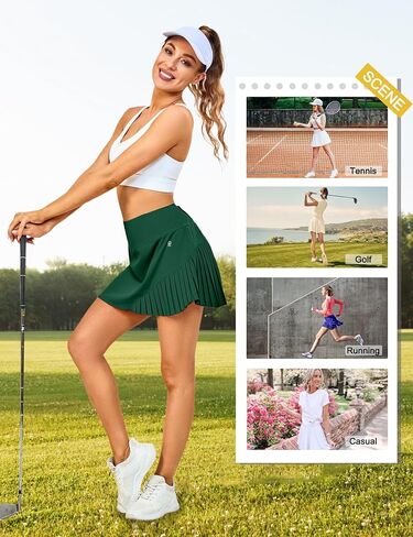 Little Donkey Andy Women's Pleated Tennis Skirts Athletic Golf Skorts High Waisted Casual Workout Sports Running Skirts in Saudi Arabia