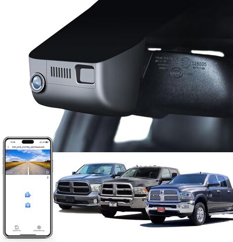 4K Dash Cam Custom fit for 4th Gen Dodge RAM 1500/2500/3500 2013 2014 2015 2016 2017 2018,(Model A),Check Model Carefully, UHD 2160P Video, App & WiFi, 128GB Card in Saudi Arabia