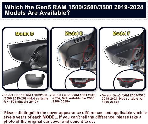 4K Dash Cam Custom fit for 4th Gen Dodge RAM 1500/2500/3500 2013 2014 2015 2016 2017 2018,(Model A),Check Model Carefully, UHD 2160P Video, App & WiFi, 128GB Card in Saudi Arabia