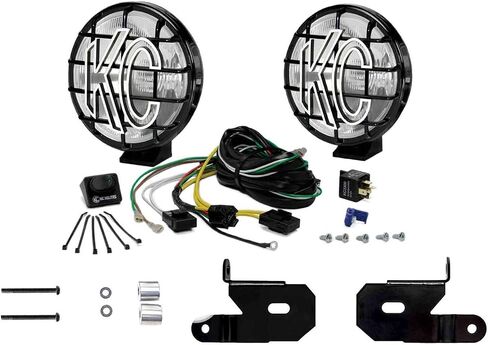 KC HiLiTES 97114 Jeep JL A-Pillar Mount مع 6 بوصات Apollo Pro Light Kit-Spread Beam" in Saudi Arabia