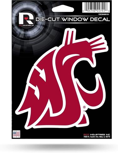 ملصق من الفينيل مقطوع بالقالب من Rico Industries NCAA Washington State Cougars in Saudi Arabia
