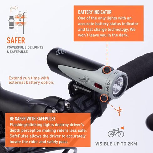 Light & Motion Vis Pro 1000 Trail والموثوقية والطاقة العالية والشحن السريع تجعل هذا الخيار الأفضل للرحلات الليلية بالإضافة إلى السلامة أثناء النهار. تتضمن 3 خيارات للتركيب على الخوذة/الشريط. in Kuwait