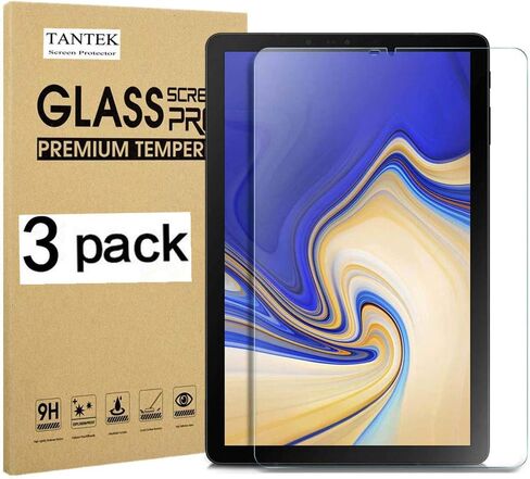 TANTEK [3-Pack Screen Protector for Samsung Galaxy Tab S4 10.5 inch 2018,SM-T830/T835/T837 Model,Tempered Glass Film,Ultra Clear,Anti Scratch,Bubble Free in Kuwait