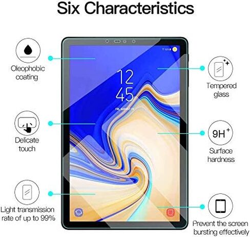 TANTEK [3-Pack Screen Protector for Samsung Galaxy Tab S4 10.5 inch 2018,SM-T830/T835/T837 Model,Tempered Glass Film,Ultra Clear,Anti Scratch,Bubble Free in Kuwait
