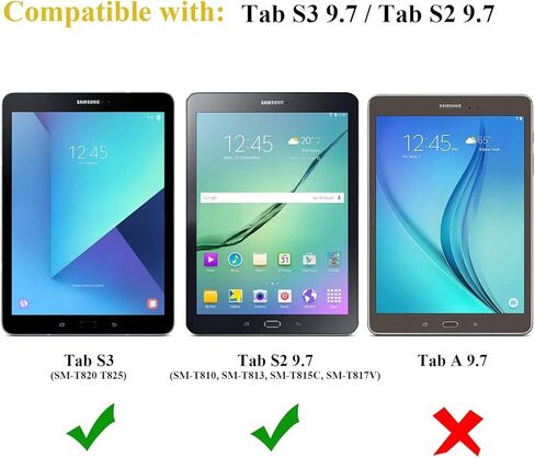 TANTEK [2-Pack Screen Protector for Samsung Galaxy Tab S3 / Galaxy Tab S2 9.7 Inch,Tempered Glass Film,Ultra Clear,Anti Scratch,Bubble Free,S Pen Compatible in Kuwait