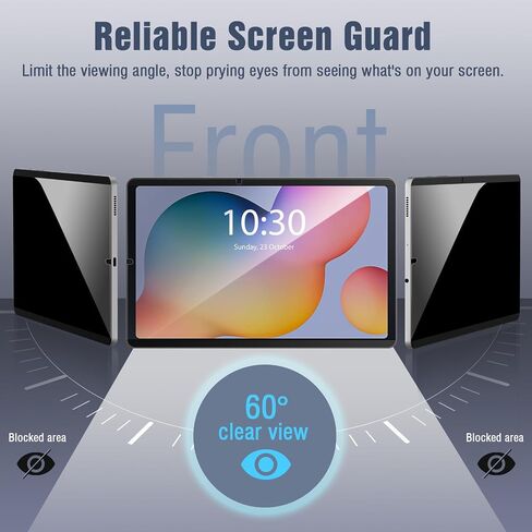 TiMOVO 1 Pack Magnetic Privacy Screen Protector for Samsung Galaxy Tab S6 Lite 10.4 Inch(2022/2020), Anti-Spy Tempered Glass, Removable, 9H Hardness in Saudi Arabia