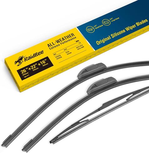 Oem Windshield Wiper Blades, Replacement for 2004-2022 Toyota Prius 04-20 Sienna Front & Rear Wiper Blades for for My Car,3 Set Automotive Replacement Windshield Wiper Blades 26"+22"+16-A in Kuwait