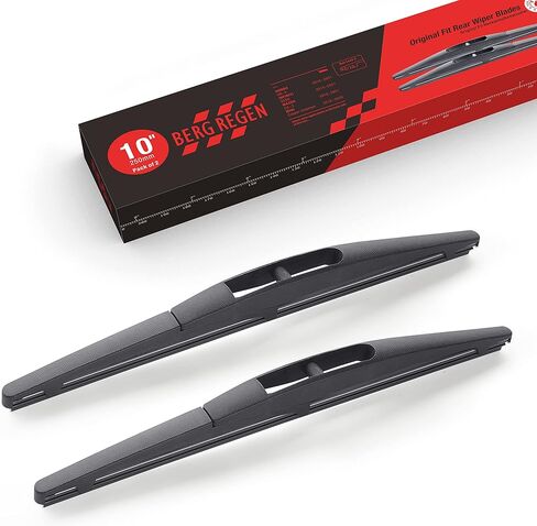 شفرات ممسحة خلفية 10 بوصة (10-B) تناسب Honda HRV 2022-2016 /Mitsubishi Outlander Sport 22-11 Eclipse Cross 22-18 /Infiniti QX56 QX80 22-11 /Leaf 17-11 شفرات ممسحة الزجاج الأمامي الخلفية (عبوة من 2) in Kuwait