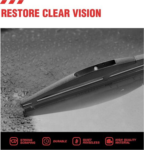 شفرات ممسحة خلفية 10 بوصة (10-B) تناسب Honda HRV 2022-2016 /Mitsubishi Outlander Sport 22-11 Eclipse Cross 22-18 /Infiniti QX56 QX80 22-11 /Leaf 17-11 شفرات ممسحة الزجاج الأمامي الخلفية (عبوة من 2) in Kuwait