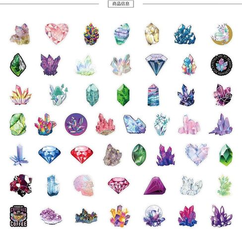 ملصقات كريستال حجر الراين 100 قطعة من الفينيل المقاوم للماء لتزيين الكمبيوتر المحمول DIY لملصقات Kawaii اللطيفة للبالغين in Kuwait