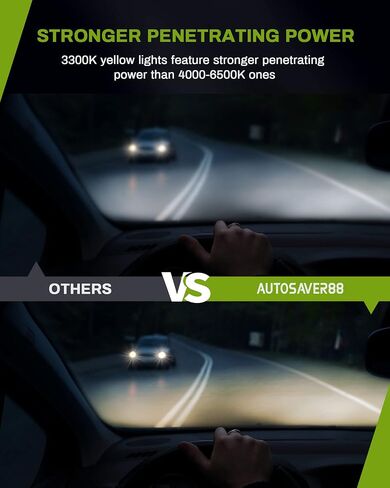مصابيح الضباب AUTOSAVER88 متوافقة مع 2005 2006 2007 2008 2009 2010 2011 2012 2013 2014 2015 2016 2017 2018 Frontier 05-18 استبدال ضوء الضباب، مع مصابيح 12 فولت 55 وات H11، وحزام الأسلاك والتبديل in Saudi Arabia