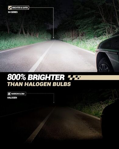 مصابيح إضاءة LED SEALIGHT 9006، X4 110W HB4 LED لمبة إضاءة للسيارة مع 12 شريحة CSP أكبر، التوصيل والتشغيل، حلقة قفل قابلة للتعديل، حزمة من 2 in Saudi Arabia