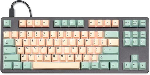 أغطية مفاتيح سلسلة DROP Artifact Bloom - متوافقة مع الحجم الكامل، Tenkeyless، Compact 1800، HHKB، 75%، 67%، و60% تخطيطات لوحة المفاتيح الميكانيكية، 129 PBT Keycaps، صبغ فرعي، ملف تعريف Cherry (Matcha Mango) in Kuwait