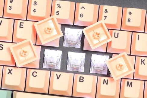 أغطية مفاتيح سلسلة DROP Artifact Bloom - متوافقة مع الحجم الكامل، Tenkeyless، Compact 1800، HHKB، 75%، 67%، و60% تخطيطات لوحة المفاتيح الميكانيكية، 129 PBT Keycaps، صبغ فرعي، ملف تعريف Cherry (Matcha Mango) in Kuwait