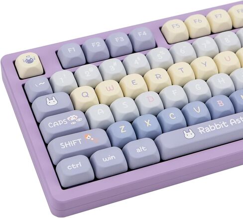 Candy Color PBT Keycaps Set XOA Profile Cute Round Keycaps 138 Keys Custom Dye-Sublimation Keyboard Keycaps for 60% 65% 70% 75% 100% Cherry Gateron MX Switches Mechanical Keyboards in Kuwait