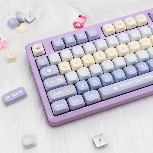 Candy Color PBT Keycaps Set XOA Profile Cute Round Keycaps 138 Keys Custom Dye-Sublimation Keyboard Keycaps for 60% 65% 70% 75% 100% Cherry Gateron MX Switches Mechanical Keyboards in Kuwait