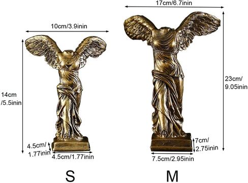 CALIDAKA Winged Victory of Samothrace Statue Victory Goddess Statue Sculpture Roman Greek Goddess Victoria Figurine Desktop Ornament for Home Office Garden Decor, S White in Saudi Arabia