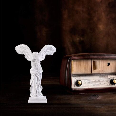 CALIDAKA Winged Victory of Samothrace Statue Victory Goddess Statue Sculpture Roman Greek Goddess Victoria Figurine Desktop Ornament for Home Office Garden Decor, S White in Saudi Arabia