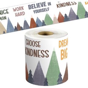 36FT Moving Mountains Bulletin Board Borders Trim Positive Sayings Classroom Borders for Bulletin Board Decorations Boho Bulletin Board Trim for Back to School Bulletin Boards Wall Doors