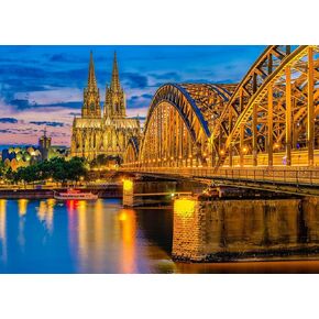 HUADADA Jigsaw Puzzles for Adults 1000 Pieces, Cologne Interlock Perfectly Letter on Back No Dust, Home Decor Birthday Party Toy for Men Women Elders Seniors (27.5"x19.6"), 1:1 Poster