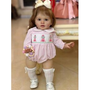 Pinky Reborn Toddler Baby Dolls Girl 28 Inch Realistic Baby Dolls Toy Gift for Kids 3+