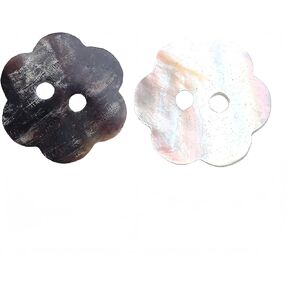 5 PCS 2 Holes Heart Star Flower Square Shaped Mother of Pearl Delicate Natural Shell Buttons for Sewing Craft Scrapbooking in Kuwait