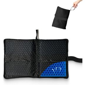 14 x 9.6 Inches Portable Cooling Gel Seat Cushion,Gel Seat Cushion for Long Sitting for Office,Camping,Flights,Wheelchair Cushion for Sedentary Activities
