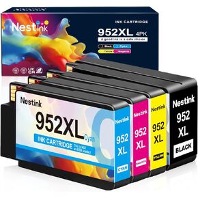 952XL Ink Cartridges Combo Pack Latest Upgrade Replacement for HP 952XL Ink Cartridges Combo Pack 952 XL for Officejet Pro 8710 8702 7720 7740 8700 8715 8210 OfficeJet 8702 Printers (4 Pack, B/C/M/Y)