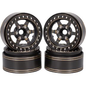 4Pcs 1.9" Brass Beadlock Wheel Rim Hub for 1/10 TRX4 TRX6 SCX10 Gen 8 7 D90 VS4-10