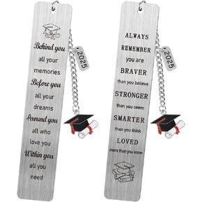 2025 Graduation Gifts for Him Her,Graduation Inspirational Bookmark Elementary High School Seniors College Graduation Gifts for Nurse Students Book Lovers-2Pcs