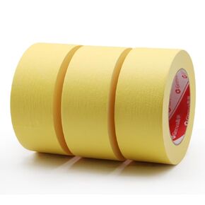 Bright Yellow Painter's Tape,2"×55 Yards 3 Rolls,Medium-Adhesion Masking Tape for Car Painting, Arts & Crafts, Home DIY Projects - Tear by Hand, Multi-Surface Use