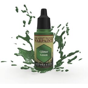The Army Painter Glitter Green Warpaint - Acrylic Non-Toxic Heavily Pigmented Water Based Paint for Tabletop Roleplaying, Boardgames, and Wargames Miniature Model Painting