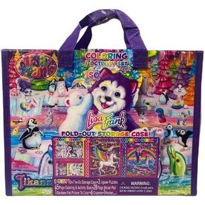 Bendon Lisa Frank Coloring & Activity Set with Fold Out Storage Case