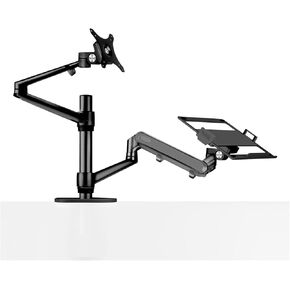 Laptop Stand Monitor Desktop Combination Shelf Dual Screen Office Desk can be Raised and Lowered(Dark Grey)